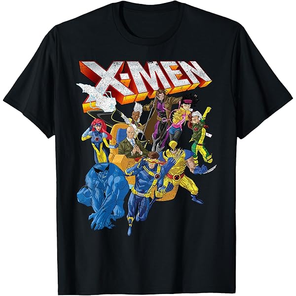 90s vintage X-MEN Tシャツ　MARVEL Amazon.com: Marvel X-Men 90s Team Wolverine Storm Jean Grey